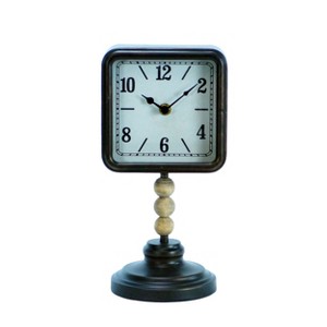 VIP Wood 11 in. White Table Clock - 1 of 2