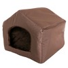 Pet Adobe Cozy Cottage House-Shaped Pet Bed - 19" x 18.5", Brown - 4 of 4
