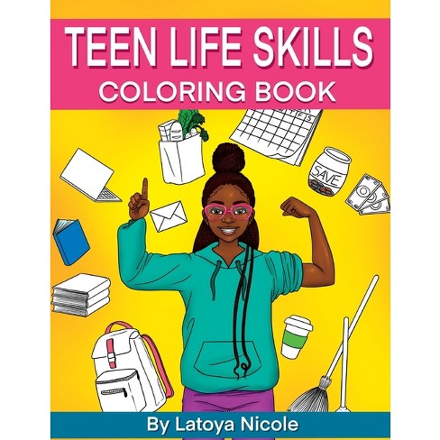 Teen Coloring Books For Girls - (cool Activities For Teens) Large