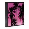 Stupell Industries Pink Tropical Sunset Palm Trees Black Framed Giclee Art - 3 of 4