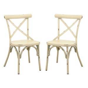 Courtyard Casual Brookwood X Back Chair Alum in Hand Brushed Finish  Price is for a Pack of 2 - 1 of 4
