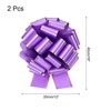 Unique Bargains Christmas Wedding Car Basket Gift Wrapping Large Organza Pull Bow 2 Pcs - 2 of 4