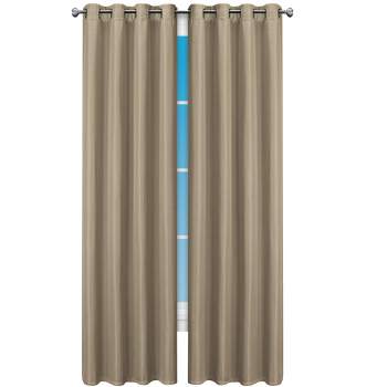 Collections Etc Textured Grommet Top Blackout Curtain Panel