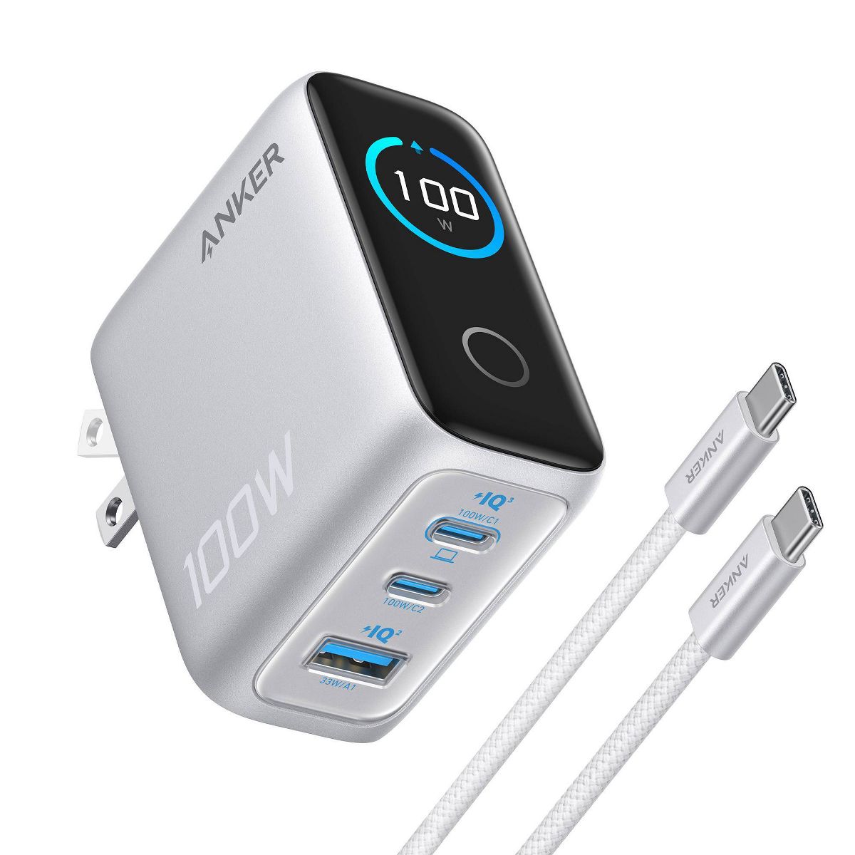 Anker Charger 100W 2C1A with C to C cable