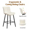 NicBex Faux Leather Counter Height Bar Stools Set of 2,Counter Stools with Chrome Base,Footrest,Bar Chairs for Kitchen,Living Room,Cafes - 4 of 4