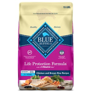 Blue Buffalo Life Protection Formula Natural Senior Small Breed Dry Dog Food with Chicken and Brown Rice - 1 of 4