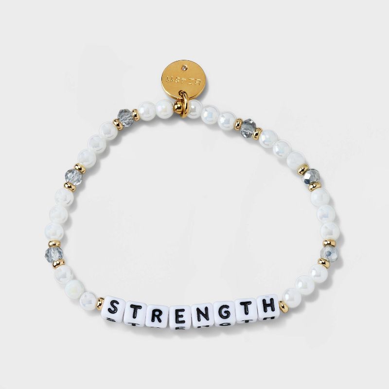 Little Words Project Strength Beaded Bracelet - White , 3 of 8