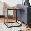 HomeRoots 24" Black And Brown Solid Wood And Iron Square End Table - 2 of 4