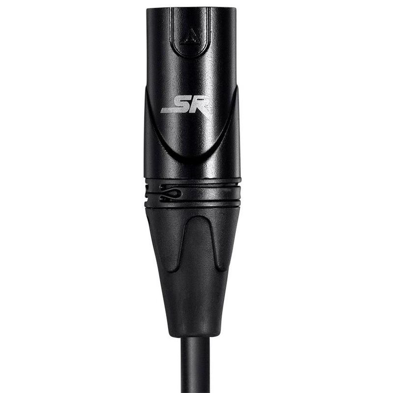 Monoprice Starquad XLR Microphone Cable - 1.5 Feet - Black | XLR-M to XLR-F, 24AWG, Optimized for Analog Audio - Gold Contacts - Stage Right Series, 5 of 7