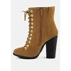 GOOSE-FEATHER Antique Tan High Heeled Ankle Boot - image 4 of 4