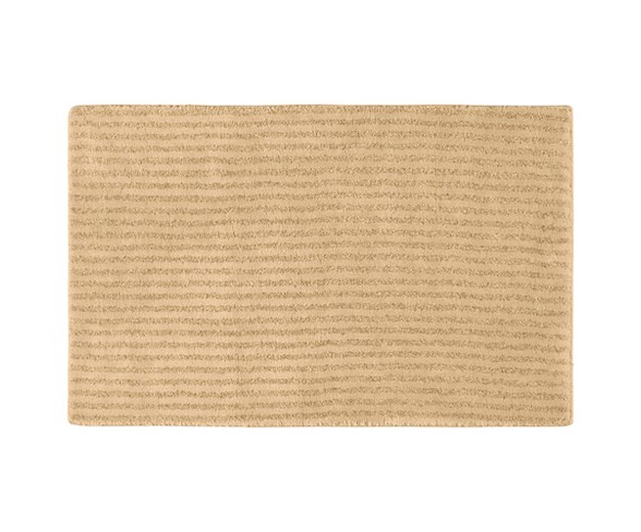 Garland Sheridan Plush Washable Nylon Bath Rug - Linen (24"x40")