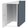 Outsunny Garden Metal Storage Shed, Outdoor Lean to Tool house with Lockable Door, 2 Air Vents & Steel Construction for Backyard, Patio, Lawn, Garage - image 4 of 4