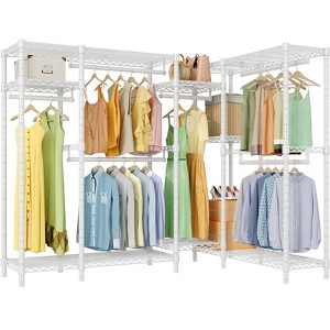 VIPEK L22S Heavy Duty Clothes Rack L Shaped Garment Rack Metal Clothing Rack, 76" L x 45" W x 76.4" H, Max Load 1600LBS - 1 of 4