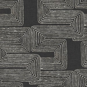 Nikki Chu Zulu Signature Peel and Stick Wallpaper Black/White: Self-Adhesive Vinyl, Abstract Pattern, 30.8 Sq Ft Coverage - 1 of 4