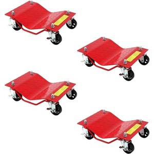 Acekool Car Dolly Set of 4, 8000 lbs Capacity Wheel Dollies for Moving Cars SUVs Trucks ATVs, 3" Steel Casters, Tire Guard, Garage & Shop Equipment - 1 of 4