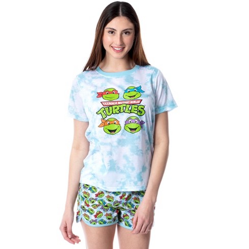 Nickelodeon Women's Teenage Mutant Ninja Turtles 2 Piece Pajama Set Jogger  (M) Multicolored at  Women's Clothing store