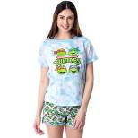 Teenage Mutant Ninja Turtles Women's Tie-Dye Sleep Pajama Set Short Multicolored