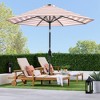 Best Choice Products 10ft Solar LED Lighted Striped Patio Umbrella w/ Crank, Tilt, Push Button, 6 Ribs - 3 of 4
