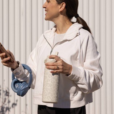 Simple Modern 34oz Mesa Leopard Water Bottle Cream