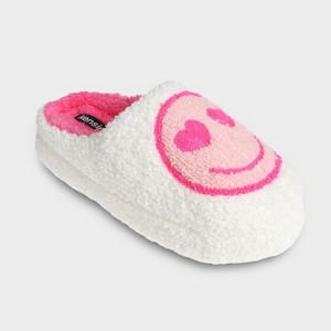 Kensie Womens' Slippers - Comfy House and Bedroom Slippers, Cute Fluffy Slippers for Women, Ivory Multi, 6-7 - 1 of 4