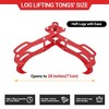 28In Log Lifting Tongs with 4 Claw Timber, 360°Swivel Dragging,Anti-Slip Wooden Tongs, Steel Log Lifting Tongs for Tractors, Skidders, Firewood - 3 of 4