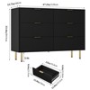 ODK Dresser for Bedroom,6 Drawer Dresser with Wide Drawers,Wooden Chest of Drawers,Modern Storage Dressers for Living Room, Closet, Hallway,Entryway - 2 of 4