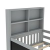 KTMBDW Storage Bed with Bookcase Headboard, Wood Platform Bed Frame with Chalkboard and Drawers for Kids Teens Adults, No Box Spring Needed - 4 of 4