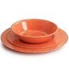 Gibson Laurie Gates California Designs Mauna 12 Piece Melamine Dinnerware Set in Crackle Orange - 3 of 4