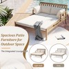 Whisen Outdoor Daybed, Patio Daybed with Four Pillows, Wooden Outdoor Bed with Curved Armrests - 4 of 4