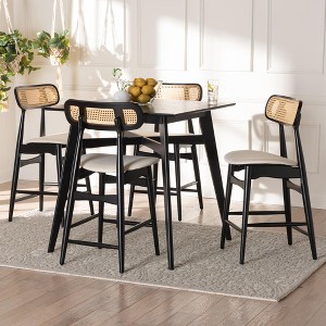 Baxton Studio Tarana Mid-Century Modern Wood 5-Piece Pub Set - 1 of 4