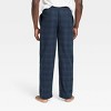 Men's Plaid Flannel Pajama Pants - Goodfellow & Co™ Navy Blue - image 2 of 2