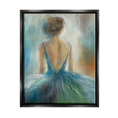 Stupell Industries Ballet Girl Blue Orange Figure Painting