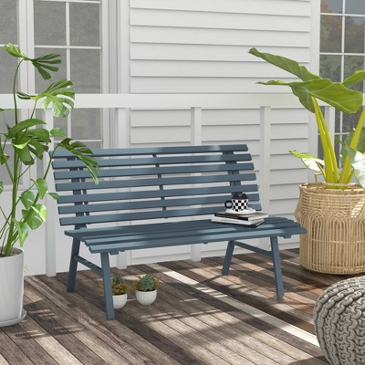 VYNXARIA Outsunny 48.5" Garden Bench - Stylish Aluminum Outdoor Seating for Two