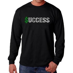 LA Pop Art Men's Word Art Long Sleeve T-shirt - Success - 1 of 4