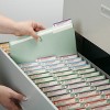 Smead Pressboard File Folder with SafeSHIELD  Fasteners, 2 Fasteners, 1/3-Cut Tab, 2" Expansion, Letter Size, Gray/Green, 25 per Box (14934) - 3 of 4