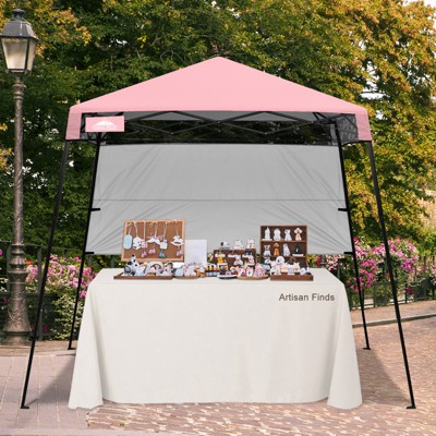 EAGLE PEAK 8x8ft Pop Up Canopy with Sidewall, 8x8 Base 6x6 Top