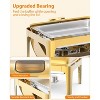 TackView 9QT Chafer Catering Food Warmer Server with Visible Lid, Retangle Stainless Steel Water Pan Stand Fuel Holder Clip,for Parties, Gold - 4 of 4