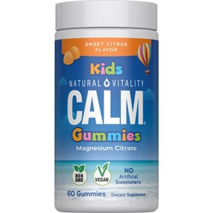 Natural Calm Kids' Vegan Gummies - Sweet Citrus - 60ct - 1 of 4