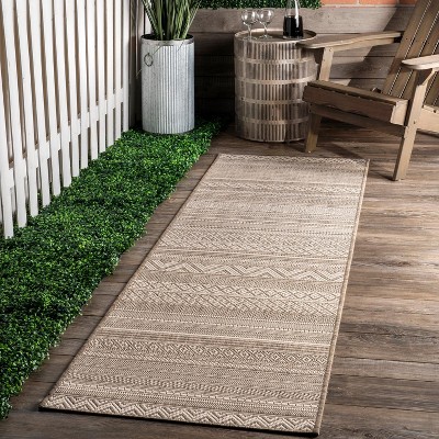 Erlinda Beige 3' x 5' Synthetic Outdoor Area Rug