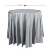 Smarty Had A Party 84" Silver Round Plastic Tablecloths - 96 pcs - 2 of 4