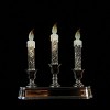 Northlight 9" LED Lighted 3-Tier Silver Glitter Candelabra Christmas Decoration - White/Silver - 3 of 3