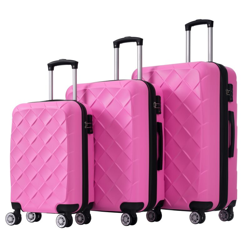 3 PCS Expandable ABS Hard Shell Lightweight Travel Luggage Set with Spinner Wheels and TSA Lock 20''24''28'' 4M - ModernLuxe, 3 of 13