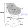 NicBex Adjustable Swivel Chair with Wheels Armless Chair for Office, Make Up, Small Space, Bedroom - 2 of 4