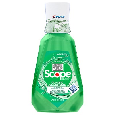 Crest Scope Classic Mouthwash, Original Mint, 250mL