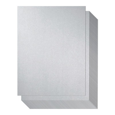 Best Paper Greetings 96 Sheet Silver Metallic Cardstock Paper for Card Making, 8.5 x 11 In