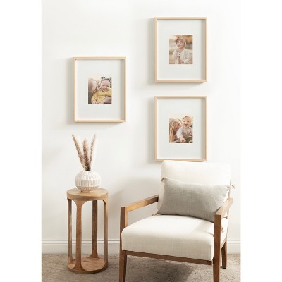 Natural Woodtone 16x20 Matted Wall Photo Frame Set