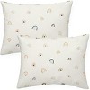 Makemake Organics GOTS Certified Organic Cotton Pillowcase - Ultra Soft Breathable Fits (14"x19", Rainbow) Set of 2 - 2 of 4