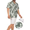LA LEELA Mens Hawaiian Shirts Short Sleeve Button Down Shirt Men's Vacation Shirts Summer Beach Casual Tropical Shirts for Men Funny M Coconut, Grey - 2 of 4