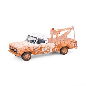 Greenlight 1/64 1973 Ford F-100 with Drop-In Tow Hook, Weathered White, Blue Collar Collection Series 14 35300-B - 1 of 4
