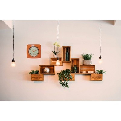 Retro Orange Square 9.5" Silent Quartz Wall Clock